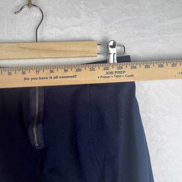 J. Crew Navy Blue Pixie Leggings Pants Women Size 8 Back Zipper Back Seam 31090 - Picture 8 of 15